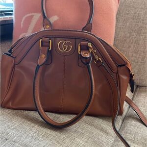 Women’s Tan Leather Satchel